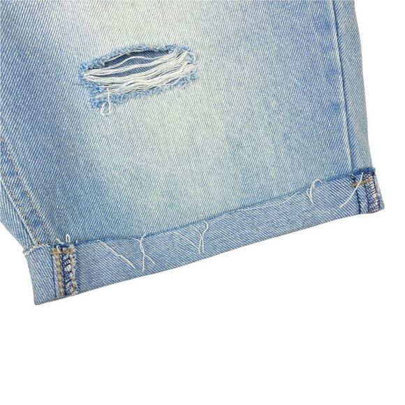 Aeropostale Aero Men's Slim Light Wash Distressed Cuffed Jean Denim Shorts US 31 - Picture 9 of 14